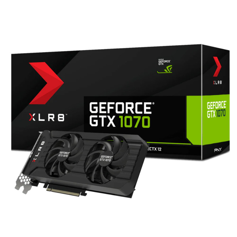 PNY GeForce GTX 1070 XLR8 Gaming OC 6GB GDDR6 PCI-E Gen 4x4 - Graphics Card